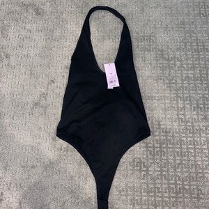 Ribbed Halter stretchy body suit